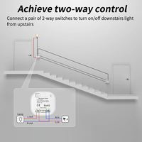 SIXWGH 100M gamme RF433 interrupteur d'éclairage à distance énergie cinétique IP44 environnement humide sûr 10A charge Durable pour un usage domestique 220V/240V Max