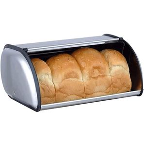 Contenedor de Pan de Cocina de Estilo Clásico de Alta Calidad, Caja de Almacenamiento de Acero Inoxidable con Tapa Abatible y Anillo de Sellado de Silicona que Conserva los Alimentos - Product Image 1