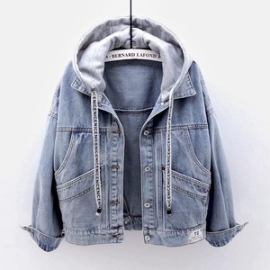 Chaqueta Vaquera <span class=keywords><strong>de</strong></span> Invierno con Diseño <span class=keywords><strong>de</strong></span> Logotipo Personalizado, Estilo Vintage Desgastado, Resistente, con Botones, <span class=keywords><strong>de</strong></span> Secado Rápido, Corte Holgado, con Capucha y Bolsillos <span class=keywords><strong>Grandes</strong></span> - Product Image 5
