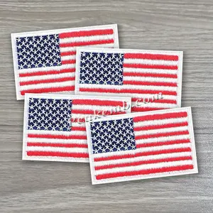 Custom America Flag July 4th Iron on Embroidery Patch Design