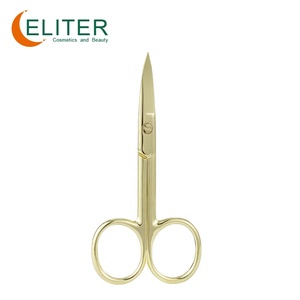 Eliter Venta caliente al por mayor de oro de acero inoxidable cutícula en blanco tijeras para cutículas Rusia tijeras para cutículas Tijeras para uñas - Product Image 1