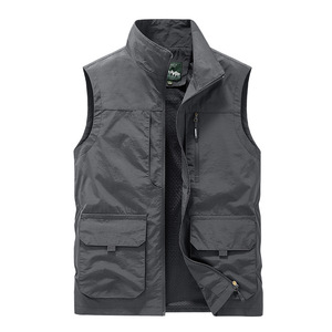 <span class=keywords><strong>Gilet</strong></span> de pêche multi-poches avec logo Photographes Bleu Personnaliser <span class=keywords><strong>Gilet</strong></span> cargo pour hommes Coton Polyester - Product Image 1