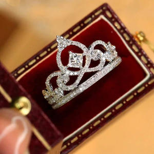 Anello con Diamante Taglio Principessa in Oro Bianco, Fede Nuziale da Donna, Colore G, Gioiello con Diamante Naturale - Product Image 3