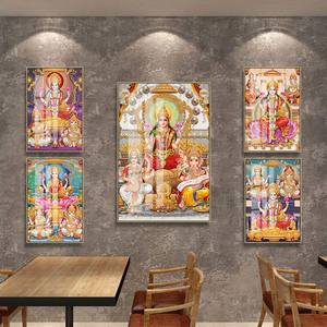 <span class=keywords><strong>Peinture</strong></span> <span class=keywords><strong>d</strong></span>écorative Thangka, Ganesh, tête <span class=keywords><strong>d</strong></span>'éléphant, dieu, <span class=keywords><strong>peinture</strong></span> suspendue sur toile, cadre en alliage <span class=keywords><strong>d</strong></span>'aluminium, utilisation en intérieur, dieu éléphant thaïlandais - Product Image 4