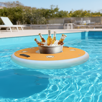SHUNYUAN JL0229-25 Aufblasbarer schwimmender Drop-Stitch-Stoff-Ponton-Bartisch, tragbarer PVC-Outdoor-Anti-Rutsch-Eiskübel für Wasser