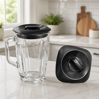 Capuchon de carafe de mixeur électrique noir avec lames en acier inoxydable, pièces de rechange pour usage domestique pour Oster