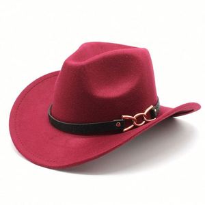 Sombrero Vaquero Occidental de Moda para Hombre y Mujer, con Cadena y Hebilla Metálica, para Otoño e Invierno - Product Image 6