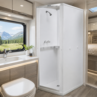 Kit complet de salle de bain pour camping-car, armoire de douche et de toilette modulaire en aluminium pour camping-car