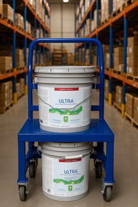 Meilleure vente de chariot à seau à peinture roulant en acier, chariot d'atelier avec conteneurs de 3 gallons, chariot d'entrepôt à bas prix - Product Image 5