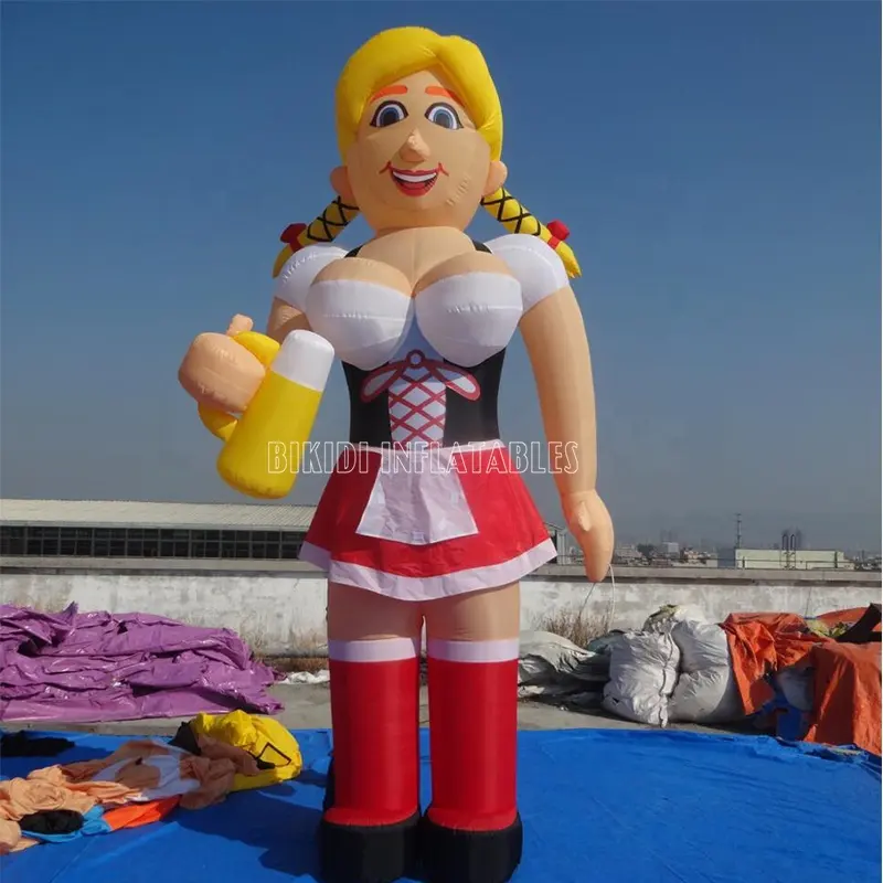 High Quality Inflatable Waitress Girl Holland Cartoon For Advertising