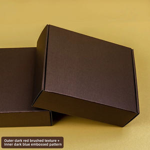 Recyclable Corrugated Cardboard <b>Mailing</b> <b>Box</b> with Brushed Texture Foldable Design Customizable for Gift Packaging - Product Image 4