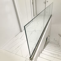 WANJIA — gourde pour escaliers et balcon en acier inoxydable 316, sans cadre, ue, verre