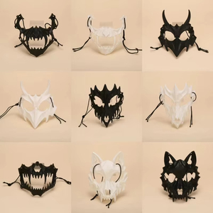 Fábrica caliente Unisex Multi diseño miedo Horror fantasma anónimo plástico cara completa Halloween Cosplay fiesta mascarada máscara - Product Image 2