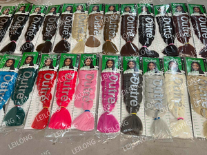 Extensiones de Cabello Afro Jumbo para Trenzas Individuales, Peluca de Trenzas Africanas, Trenzas Retorcidas, 165g, Fibra Química, Trenzas <span class=keywords><strong>Jacques</strong></span> - Product Image 3