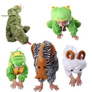 Fantasia de animais para crianças, traje de estampa de tigre lion, macaco, fantasia, cosplay, panda, dinossauro, carnaval, coelho, crianças