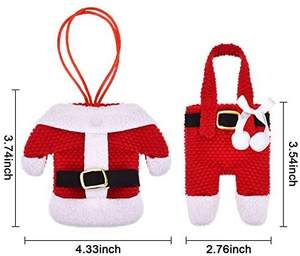 T1600 Nuevo Porta Cubiertos Navideño, Funda para Cubiertos, para Cuchillos y Tenedores, para Decoraciones Navideñas - Product Image 3