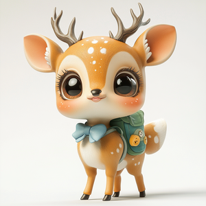 Personalizada de colección <span class=keywords><strong>Milu</strong></span> Deer 3D impresión coleccionable arte juguete PVC Animal figuras de acción - Product Image 2