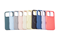 Étui de téléphone portable en silicone liquide magnétique antichoc, design luxueux, 10 couleurs, coque de téléphone portable sécurisée pour 17 16 15 14 Pro