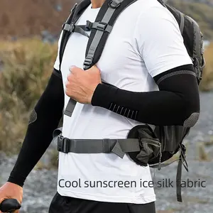 Protetor solar em branco para braços esportivos, manga de compressão para jogos e ciclismo, protetor de braço com logotipo personalizado puro