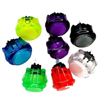 Effacer Sanwa 30MM 24MM jeu Arcade boutons poussoirs commutateurs Durable ferme matériel électronique distributeurs automatiques méthodes de paiement de pièces
