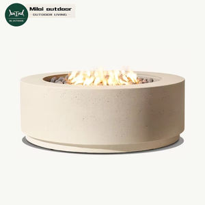 Table de <span class=keywords><strong>foyer</strong></span> extérieure moderne en béton de taille personnalisée, vente chaude de l'usine, OEM ODM, chauffage de patio, feu de joie de jardin - Product Image 1