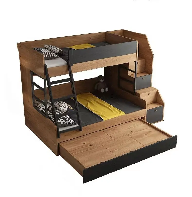 2023 New type Nordic children's bedroom furniture Wooden and mdf bunk beds Children's bedroom set