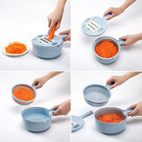 Nieuwe Multifunctionele Fullstar Fruit Groente Chopper-Spiralisator Stalen Voedselrasp Cutter & Snijmachine Handleiding 7 Set Voor Keuken