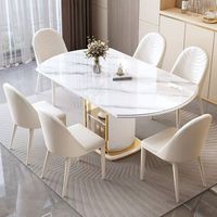 Table à manger moderne et simple en ardoise, style luxe léger, rétractable et pliable, avec fonction de cuisson à induction, pour usage en restaurant