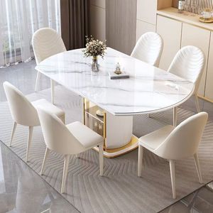 Mesa de Comedor Plegable Retráctil Moderna y Sencilla con Cubierta de Pizarra de Lujo Ligero, con Función de Cocina de Inducción <span class=keywords><strong>para</strong></span> Uso en Restaurantes - Product Image 2