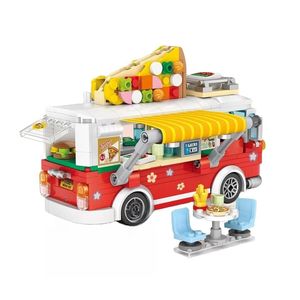 LOZ Mini chariot à pizza chariot à fruits petit assemblage de particules bloc de construction jouet décoration chariot à café dessert - Product Image 2