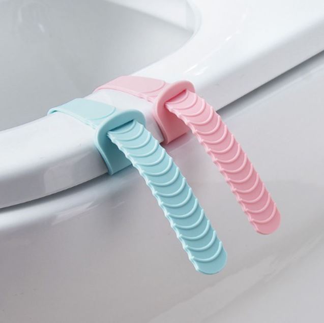 Регулируемый силиконовый ремешок для подъема крышки унитаза, пластиковые ремни без прикосновений для крышек унитаза, подъемник крышки унитаза