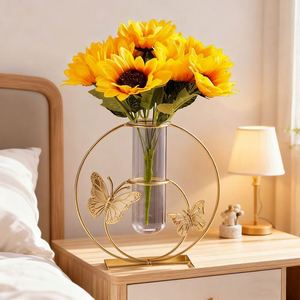 <b>Clear</b> Glass - Tabletop Plant Container for Home Office Decoration Desktop Hydroponic <b>Vase</b> - Product Image 3