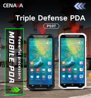 Terminal de Datos Móvil PDA Portátil CENAVA, Escáner de Código de Barras Android 12, PDA Industrial Resistente IP65