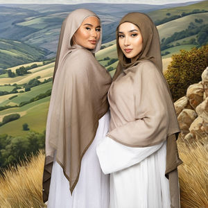 Foulard istantaneo di alta qualità alla moda brasiliano egiziano lungo Design a costine di <span class=keywords><strong>cotone</strong></span> musulmano sciarpa in tela pronta spedizione - Product Image 3