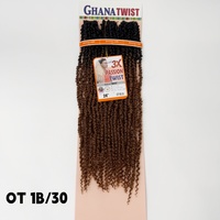 Tresses bohèmes longues de 24 pouces, pré-bouclées, de qualité supérieure, 3x passion twist, 30 mèches, Ghana twist, couleur ombrée OT30 #   pour les femmes noires
