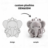 Sac à dos en peluche personnalisé en gros avec jouet amovible, idéal pour les souvenirs de zoo, service OEM/ODM