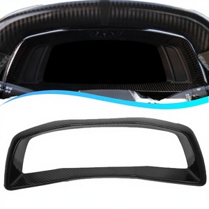 Accessoires de voiture de sport de luxe Jogon, Corvette C8 Z51 Z06 2020-2023, cadre de tableau de bord en fibre de carbone véritable, garniture de protection à clipser - Product Image 4