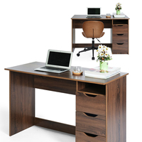 Petite table d'ordinateur de bureau Bureau d'étude avec tiroirs pour ordinateur