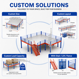 Custom Steel Loft Mezzanine Platform <strong>Racking</strong> <strong>for</strong> Warehouse <strong>Storage</strong> and Picking Area - Product Image 4