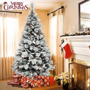 2023新しいスタイルのPVC折りたたみ式クリスマスツリーフラワーインドアホワイトクリスマスツリー