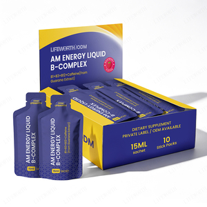 LIFEWORTH Complejo de <span class=keywords><strong>Vitamina</strong></span> B Líquida de Alta Absorción con Cafeína 50mg para el Apoyo Cerebral y Aumento de Energía - Product Image 1