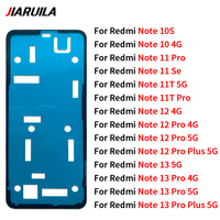 Autocollant de remplacement pour le boîtier arrière du téléphone portable pour Redmi Note 13 12 11 11T 10 Pro Plus 5G 10S 9 8 7Pro, couvercle de batterie arrière, adhésif pour porte
