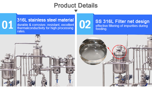 wiped film Molecular distillation Short <b>thermal</b> exposure time preserves delicate aromatic <b>compounds</b> in essential oils - Product Image 4