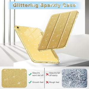 เคสแท็บเล็ตหนังกลิตเตอร์แบบพับได้พร้อมแม่เหล็กสำหรับ iPad 10 Air 7 8 9 Gen 6 10 เคสใสสำหรับ iPhone 9 A16 11 Pro ขนาด 11 นิ้ว - Product Image 6