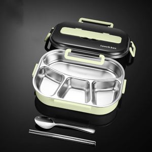 Wholesale <b>Lunch</b> <b>Box</b> 304 Stainless Steel Food Grade <b>Lunch</b> <b>Box</b> with Plastic Lid for Students Work Offices Picnic Bento <b>Box</b> - Product Image 1