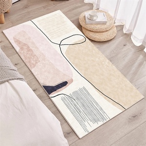 Fabricante de alfombras Alfombra floral Gradiente colorido Cachemira Piel de conejo Alfombra suave para sala de estar Alfombra para puerta Alfombra absorbente para Baño - Product Image 3