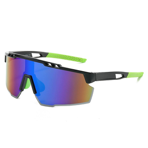 Unisex Brown Acetate Frame Sports <b>Sunglasses</b> with UV400 <b>Mirrored</b> Lenses and Logo Lens for Running Mountain Biking Road Sports - Product Image 2