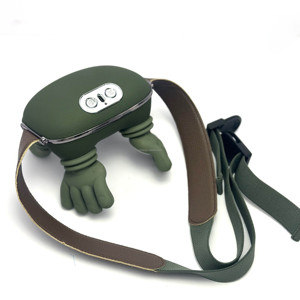 Masseur de cou chauffant électrique, massage du dos Shiatsu portable, roulement des tissus profonds 4D, poignée simulée de la paume humaine - Product Image 5