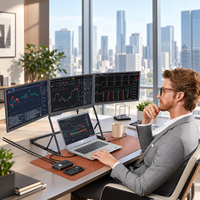 Dreifach-Laptop-Bildschirmerweiterung Tragbare Multi-Screen-Arbeitsstation mit Drei Bildschirmen