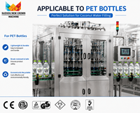 Machine de remplissage automatique de boissons à base d'eau de coco en bouteille PET, capacité de 200 ml à 2000 ml, équipement de production à haute efficacité